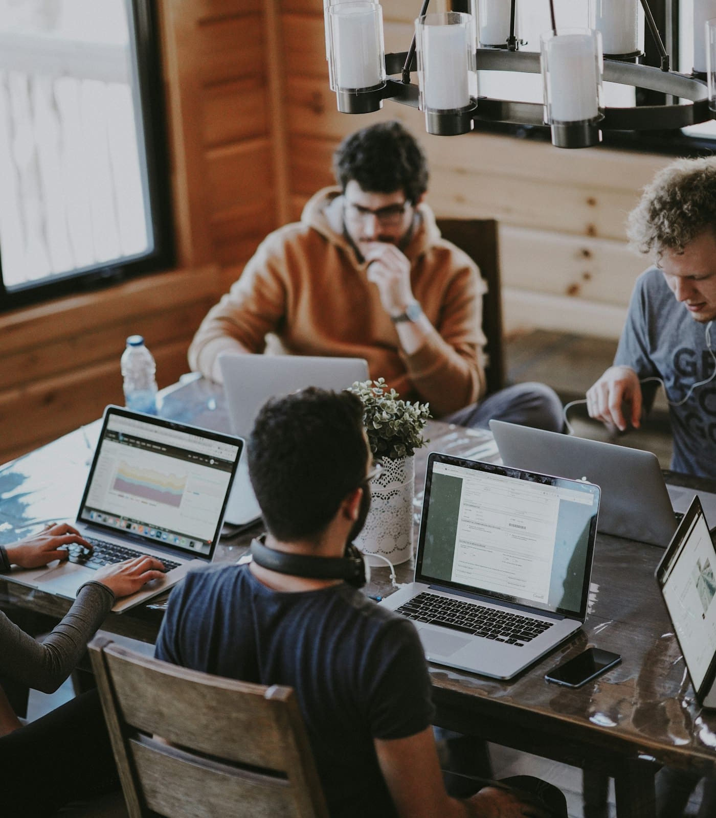 The CodeBuzzers team working through a client search strategy together