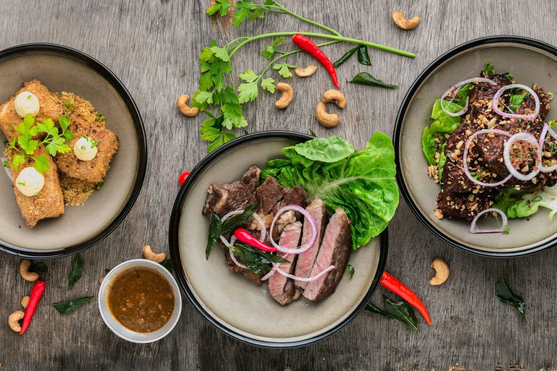 Prepared food photographed for an online menu