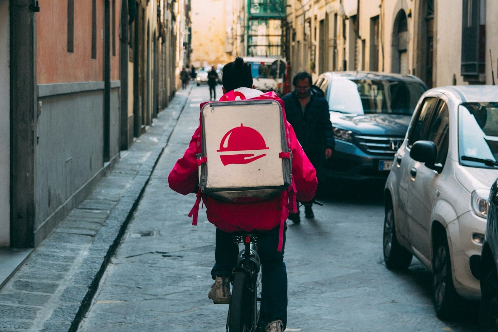 Food delivery order being prepared for pickup